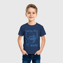 Футболка хлопковая детская Marx: Capital, цвет: тёмно-синий — фото 2
