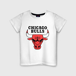 Футболка хлопковая детская Chicago Bulls, цвет: белый