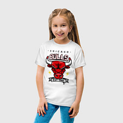 Футболка хлопковая детская Chicago Bulls est. 1966, цвет: белый — фото 2