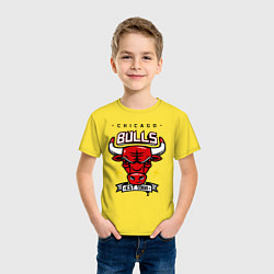 Футболка хлопковая детская Chicago Bulls est. 1966, цвет: желтый — фото 2