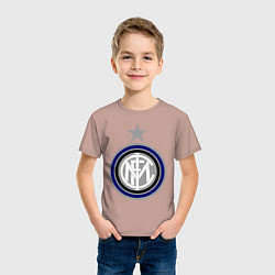 Футболка хлопковая детская Inter FC, цвет: пыльно-розовый — фото 2