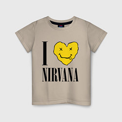 Детская футболка I love Nirvana