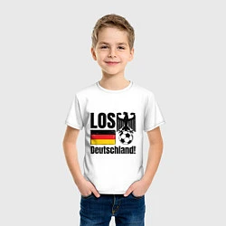 Футболка хлопковая детская Los Deutschland, цвет: белый — фото 2