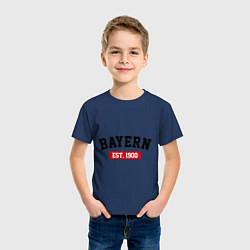 Футболка хлопковая детская FC Bayern Est. 1900, цвет: тёмно-синий — фото 2