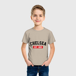 Футболка хлопковая детская FC Chelsea Est. 1905, цвет: миндальный — фото 2