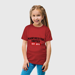 Футболка хлопковая детская FC Manchester United Est. 1878, цвет: красный — фото 2