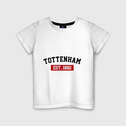 Футболка хлопковая детская FC Tottenham Est. 1882 цвета белый — фото 1
