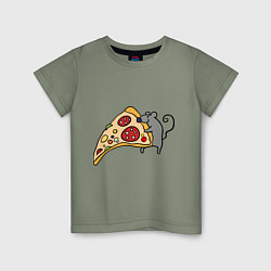 Детская футболка Кусочек пиццы парная