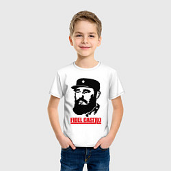 Футболка хлопковая детская Fidel Castro, цвет: белый — фото 2