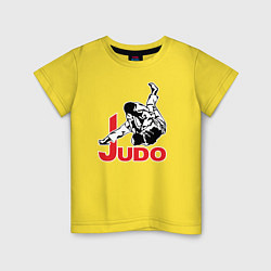 Футболка хлопковая детская Judo Master, цвет: желтый