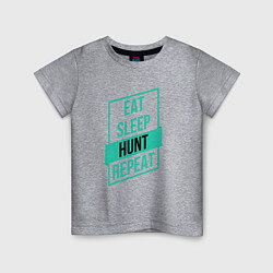 Детская футболка Eat, Sleep, Hunt, Repeat