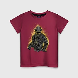 Детская футболка Пылающий пожарный