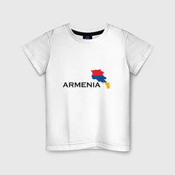 Футболка хлопковая детская Armenia, цвет: белый