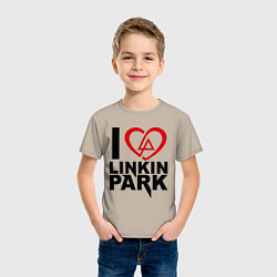 Футболка хлопковая детская I love Linkin Park, цвет: миндальный — фото 2