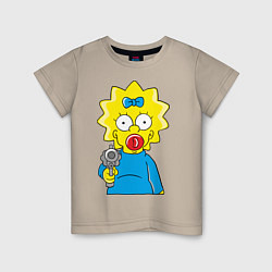 Детская футболка Мэгги с револьвером