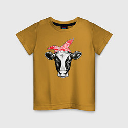 Детская футболка Корова в бандане