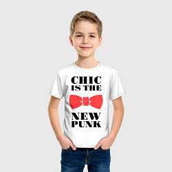 Футболка хлопковая детская Chic is the new punk, цвет: белый — фото 2
