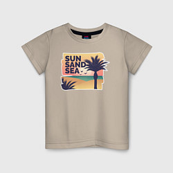 Детская футболка Солнце, песок, море