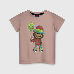 Детская футболка Обезьяна с шариком