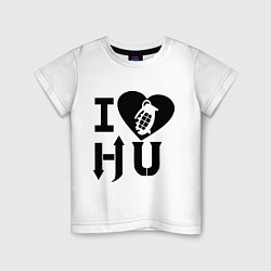 Детская футболка I love HU