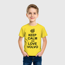 Футболка хлопковая детская Keep Calm & Love Volvo, цвет: желтый — фото 2