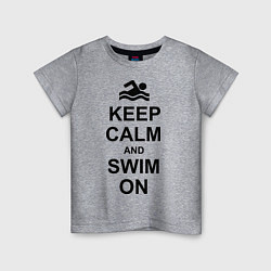 Детская футболка Keep Calm & Swim On