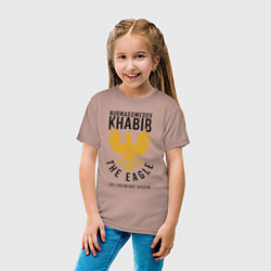 Футболка хлопковая детская Khabib: The Eagle, цвет: пыльно-розовый — фото 2
