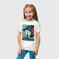 Футболка хлопковая детская MLP: Yes I Can, цвет: белый — фото 2