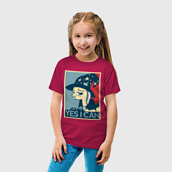 Футболка хлопковая детская MLP: Yes I Can, цвет: маджента — фото 2