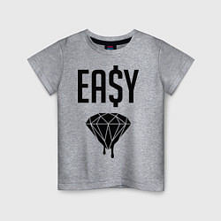 Футболка хлопковая детская Easy Diamond цвета меланж — фото 1
