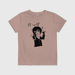 Футболка хлопковая детская Бездомный Бог, цвет: пыльно-розовый