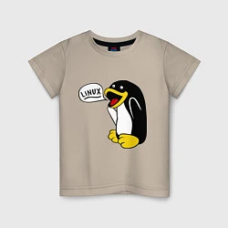 Детская футболка Пингвин: Linux