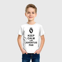 Футболка хлопковая детская Keep Calm & Juventus fan, цвет: белый — фото 2