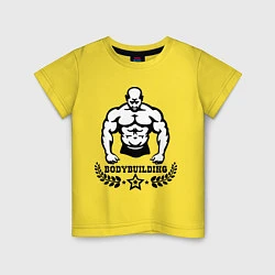 Футболка хлопковая детская Bodybuilding, цвет: желтый