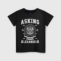 Футболка хлопковая детская Asking Alexandria: USA, цвет: черный