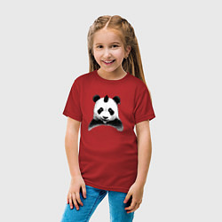 Футболка хлопковая детская Панда Панк, цвет: красный — фото 2