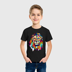 Футболка хлопковая детская Lion Art, цвет: черный — фото 2