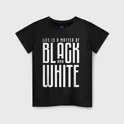 Футболка хлопковая детская Juventus: Black & White, цвет: черный