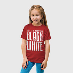 Футболка хлопковая детская Juventus: Black & White, цвет: красный — фото 2
