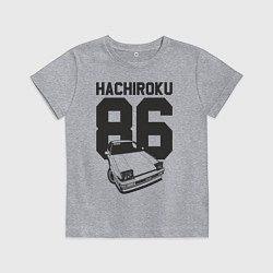 Футболка хлопковая детская Toyota AE86 Hachiroku, цвет: меланж