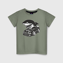 Детская футболка Акула на Тойоте