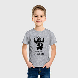 Футболка хлопковая детская Praise the Sun, цвет: меланж — фото 2