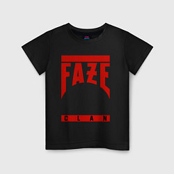 Футболка хлопковая детская FaZe Clan, цвет: черный