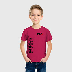Футболка хлопковая детская MASS EFFECT N7, цвет: маджента — фото 2