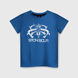 Футболка хлопковая детская Stone Sour цвета синий — фото 1