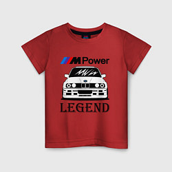 Футболка хлопковая детская BMW Power LEGEND, цвет: красный