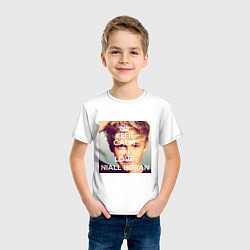 Футболка хлопковая детская Keep Calm & Love Niall Horan, цвет: белый — фото 2