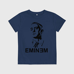 Футболка хлопковая детская Эминем, цвет: тёмно-синий