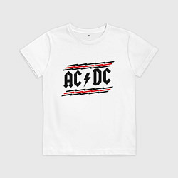 Футболка хлопковая детская AC/DC Voltage, цвет: белый