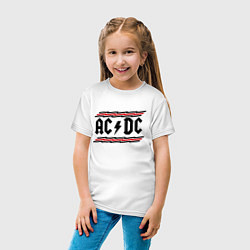 Футболка хлопковая детская AC/DC Voltage, цвет: белый — фото 2